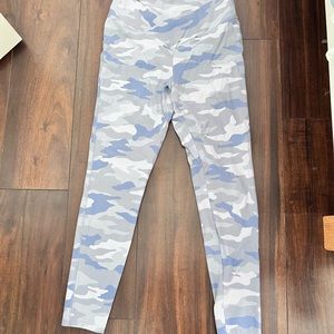 PINK High Waisted Blue Camo Criss Cross Legging